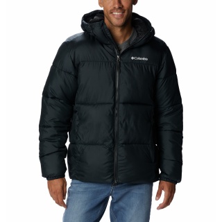 Columbia Winterjacke Puffect mit Kapuze (Thermarator Isolierung, wasserdicht) schwarz Herren